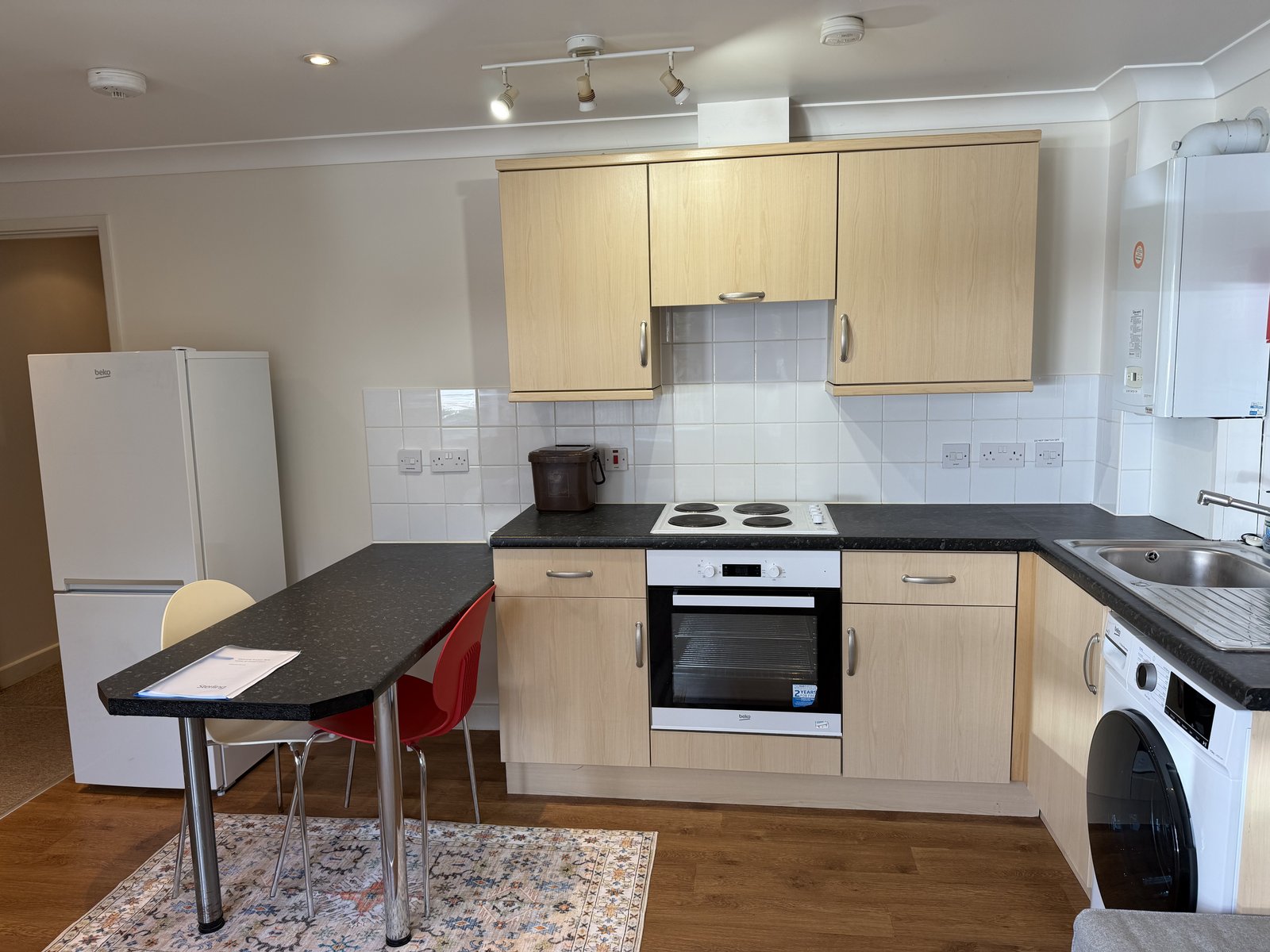 Kitchen and dining, Flat 1 Conel Court