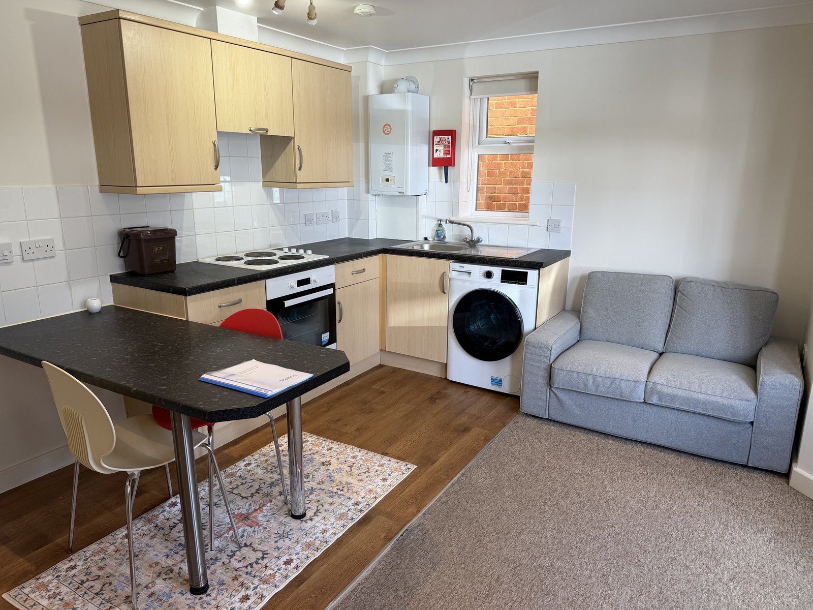 Kitchen and living space, Flat 1 Conel Court