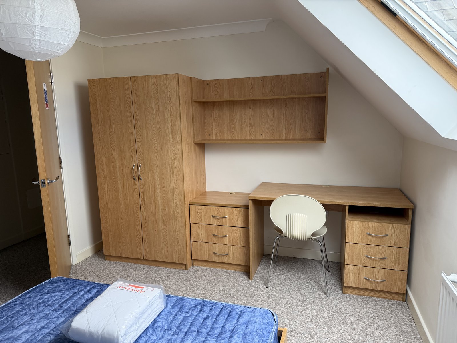 Bedroom wardrobe and desk, Flat 11 Conel Court