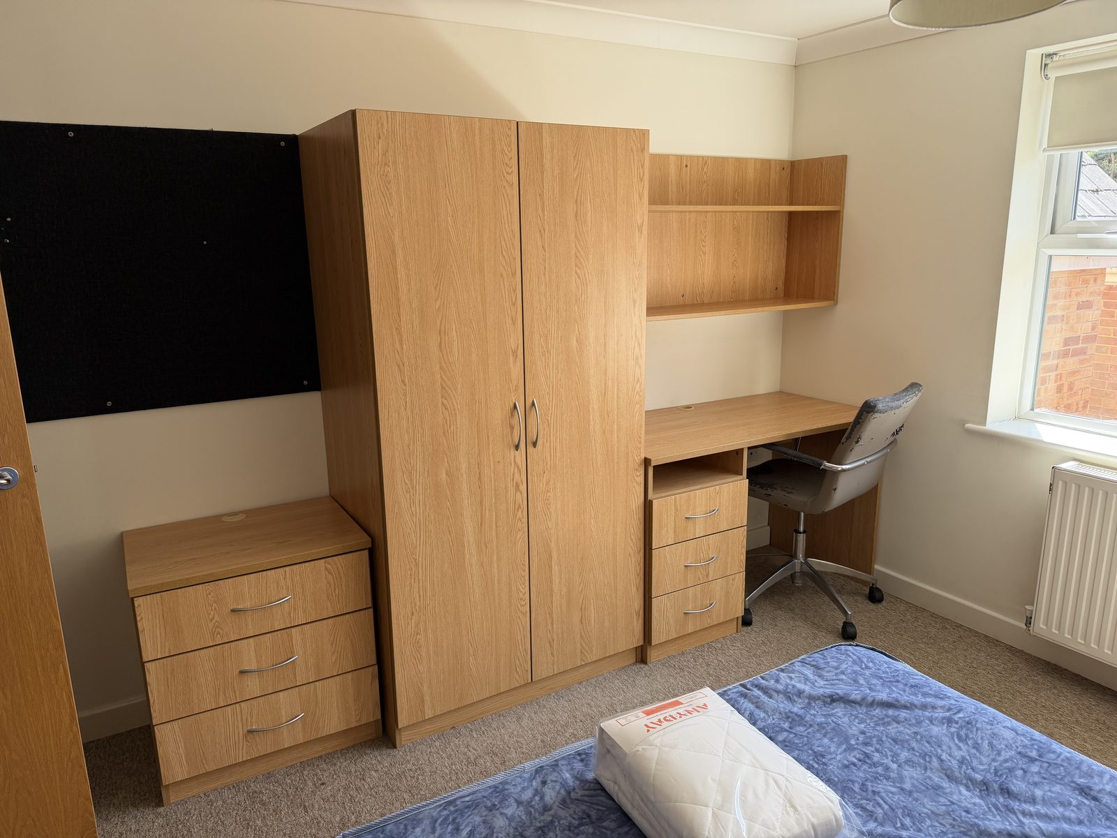 Bedroom wardrobe and desk, Flat 5 Conel Court