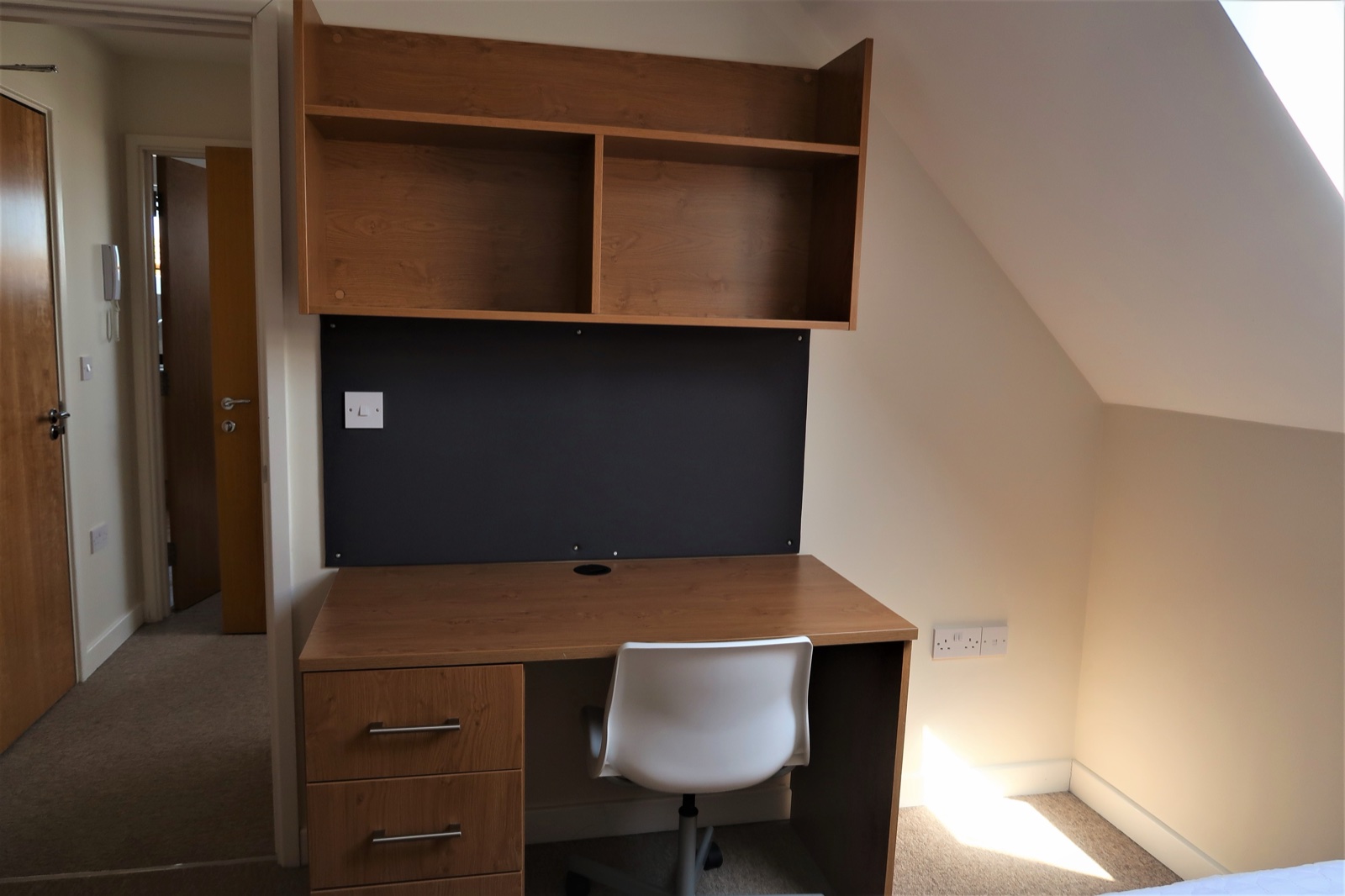 Desk and shelving, Flat 6 Richmond Court